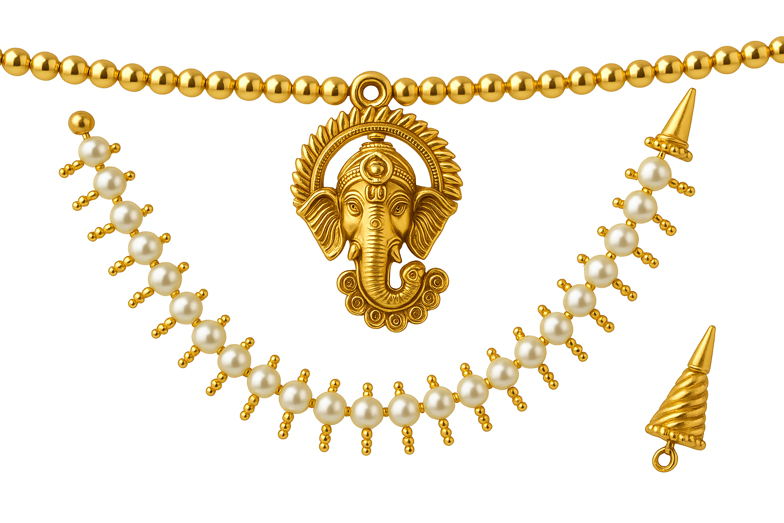 Golden Ganesha Toran – Auspicious Door Hanging for Positive Energy & Prosperity