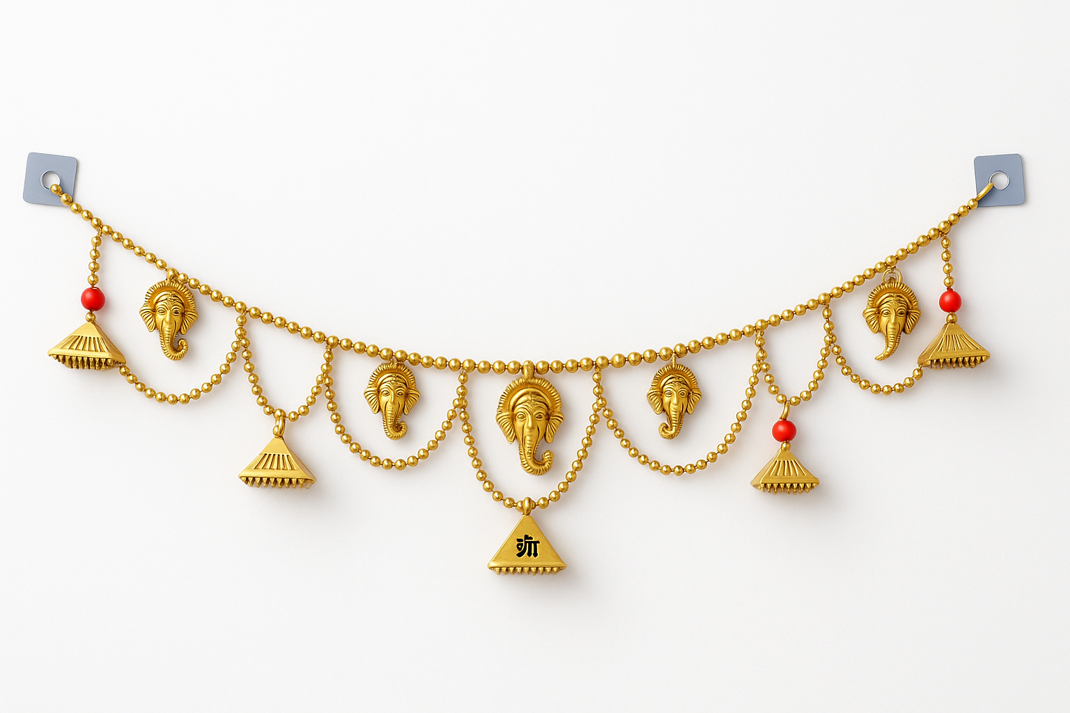 Golden Ganesha Toran – Auspicious Door Hanging for Positive Energy & Prosperity